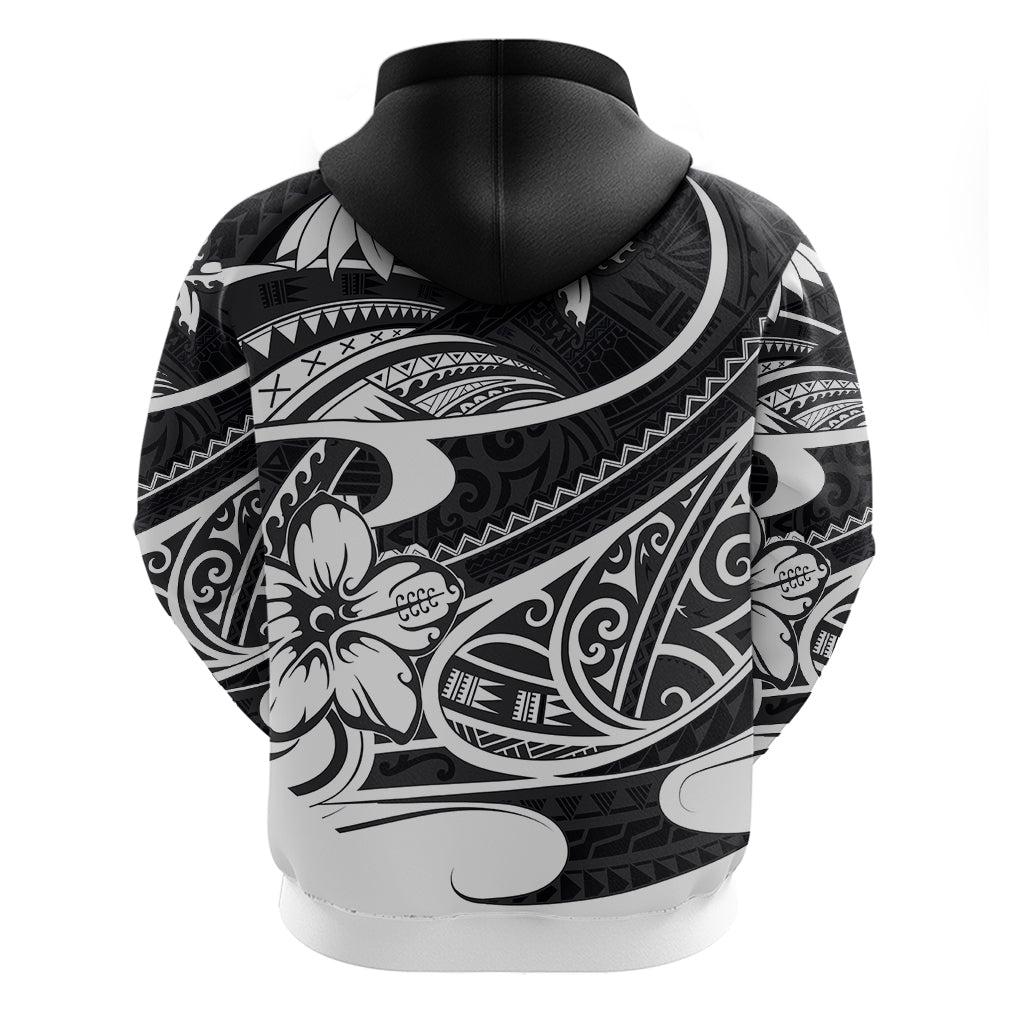 Polynesian Tribal Hoodie Black LT6