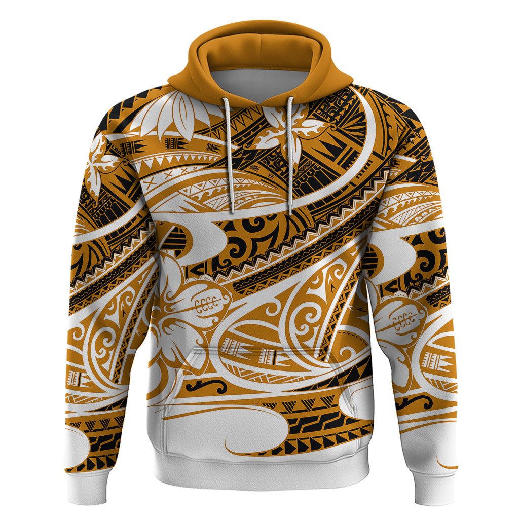 Polynesian Tribal Hoodie Gold LT6