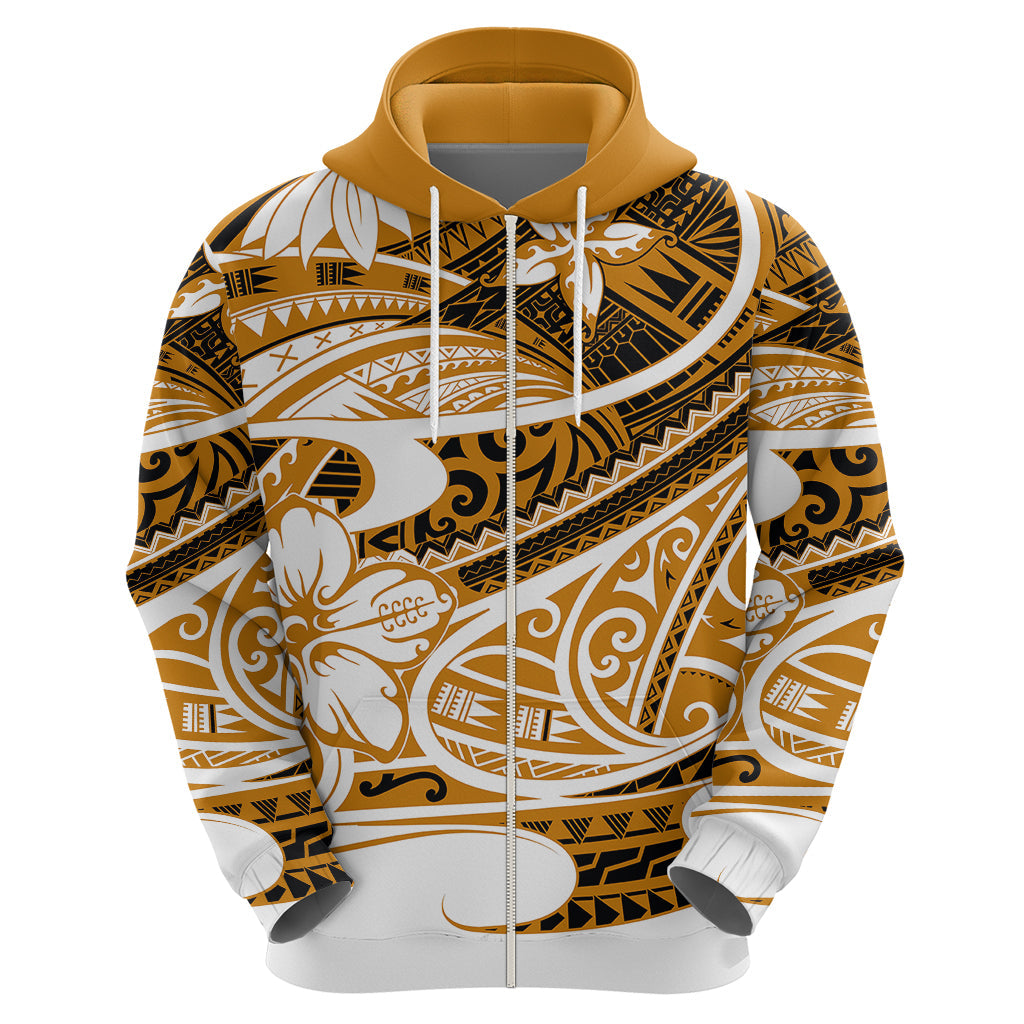 Polynesian Tribal Hoodie Gold LT6