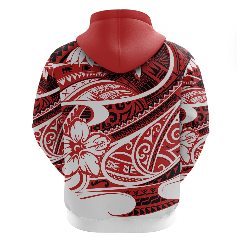 Polynesian Tribal Hoodie Red LT6