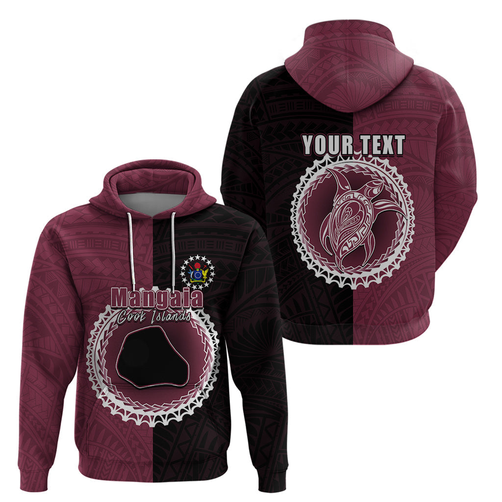 Custom Mangaia Of Cook Islands Hoodie Mix Half Black LT6