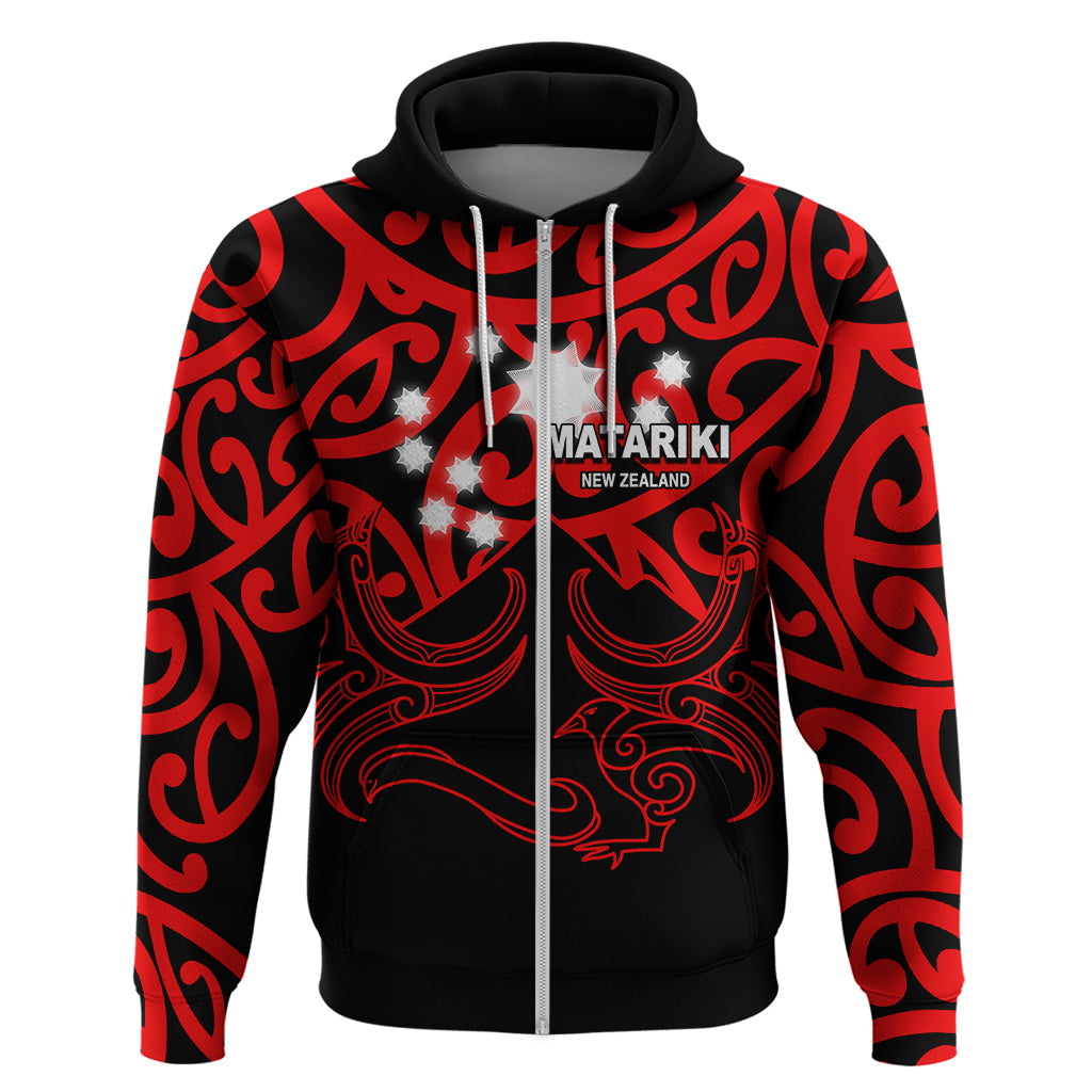 Matariki New Zealand Hoodie Maori New Year Red LT6