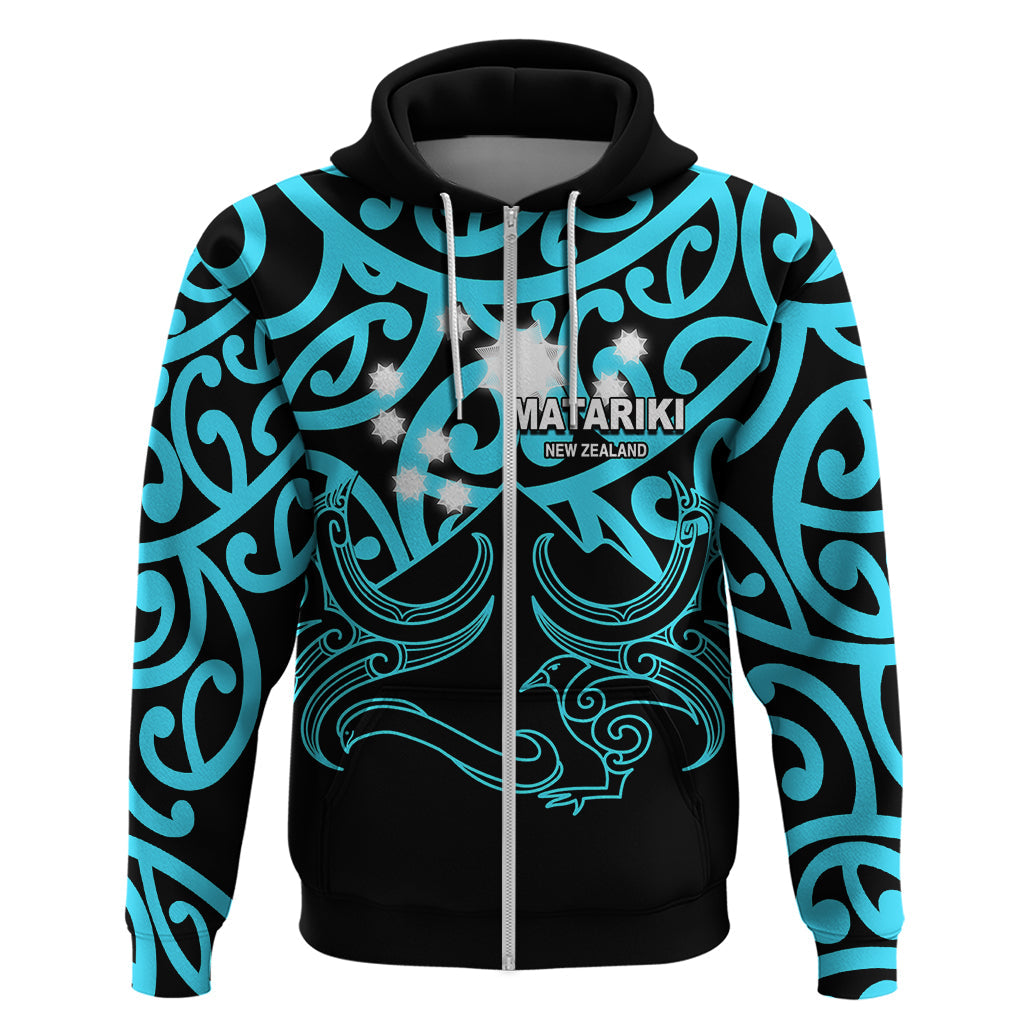 Matariki New Zealand Hoodie Maori New Year Light Blue LT6