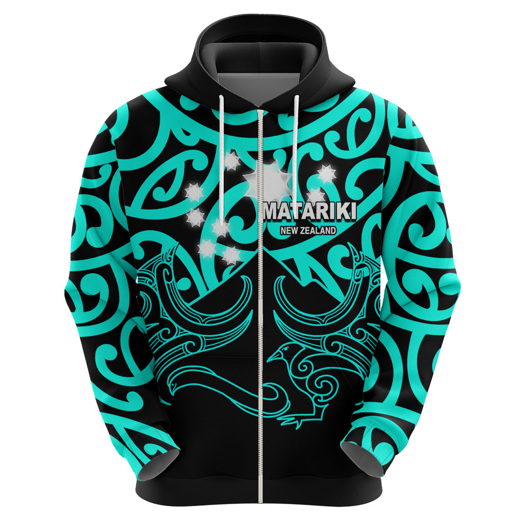 Matariki New Zealand Hoodie Maori New Year Turquoise LT6
