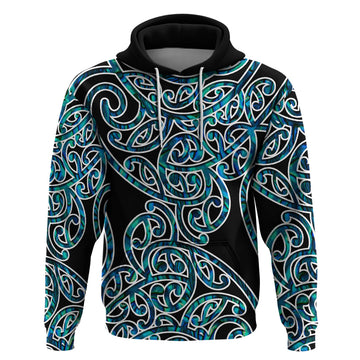 New Zealand Hoodie Maori Pattern Papua Shell LT6
