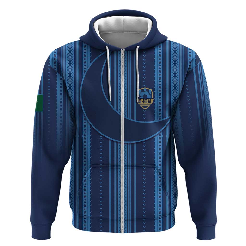 Saudi Football Al Zaeem Custom Hoodie Crescent Moon LT7