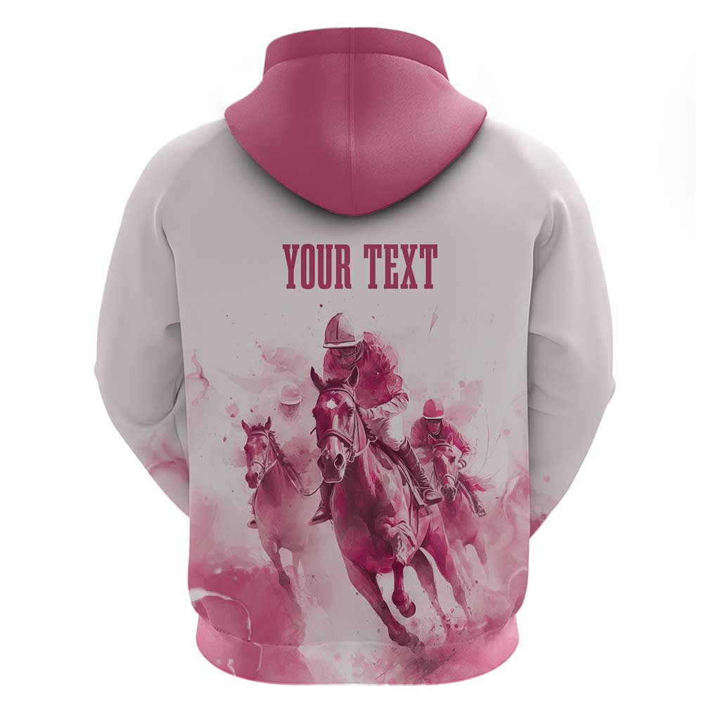 Personalised Kentucky Horse Racing Hoodie 151st Anniversary - Pink Out LT7