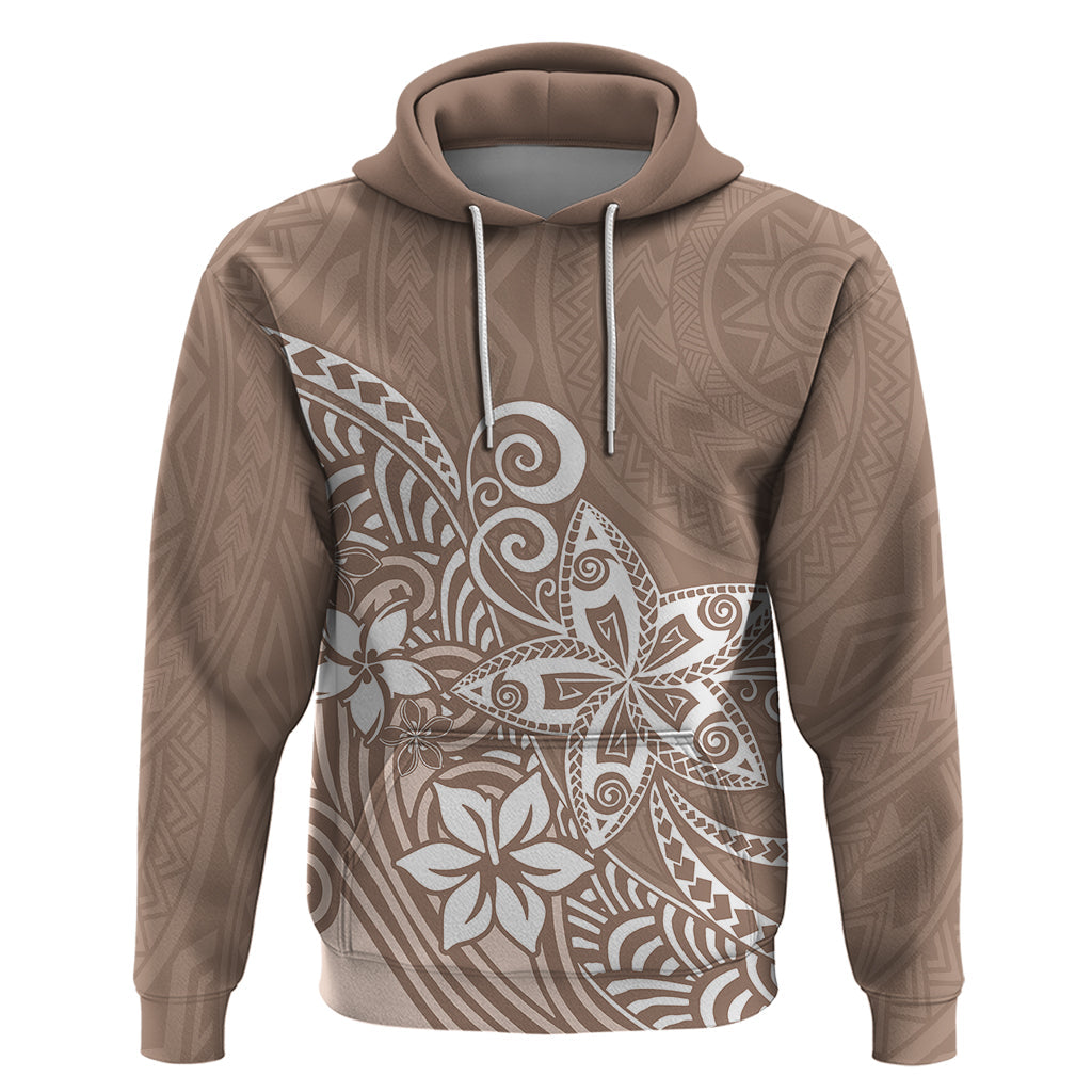 Polynesia Hoodie Plumeria Beige Curves LT7