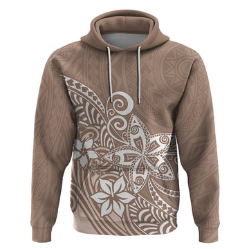Polynesia Hoodie Plumeria Beige Curves LT7