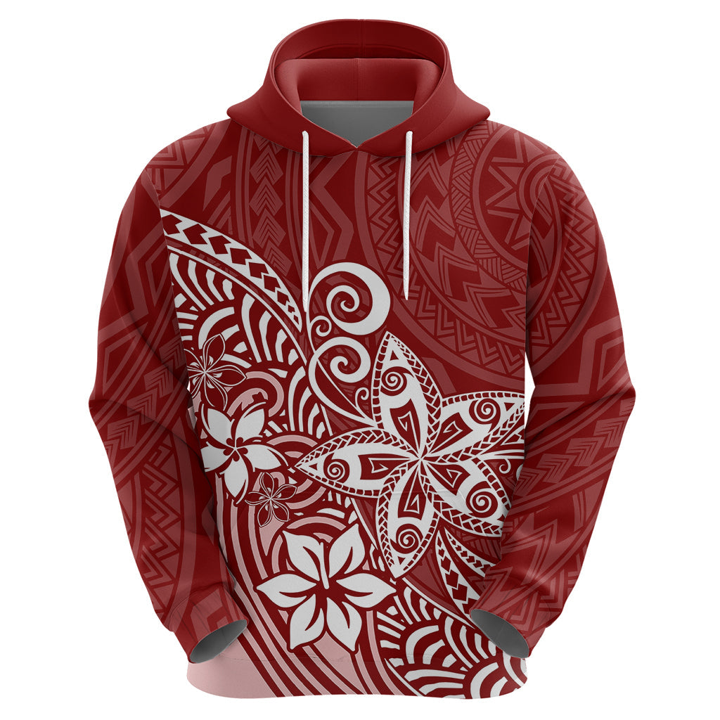 Polynesia Hoodie Plumeria Red Curves LT7