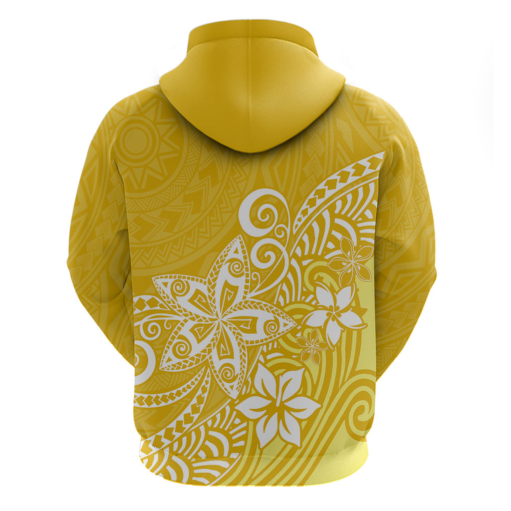 Polynesia Hoodie Plumeria Yellow Curves LT7
