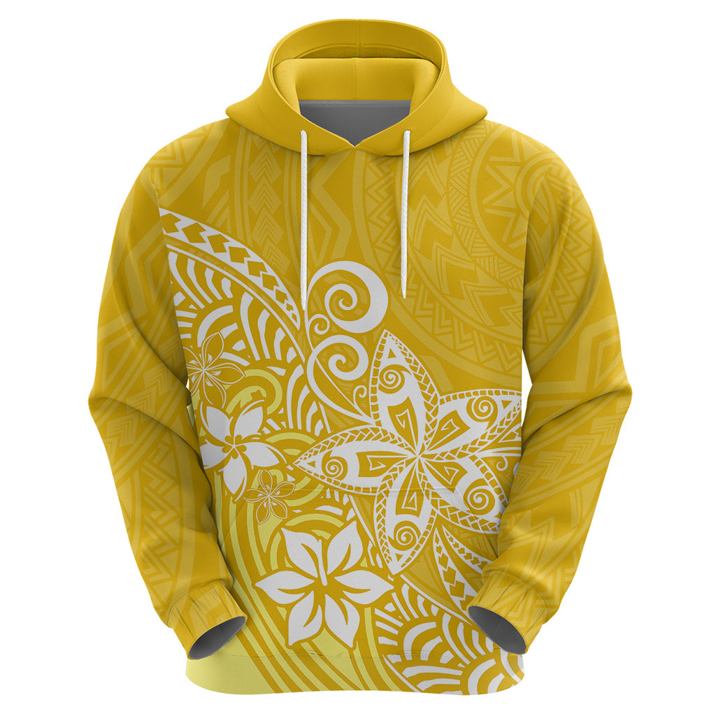 Polynesia Hoodie Plumeria Yellow Curves LT7