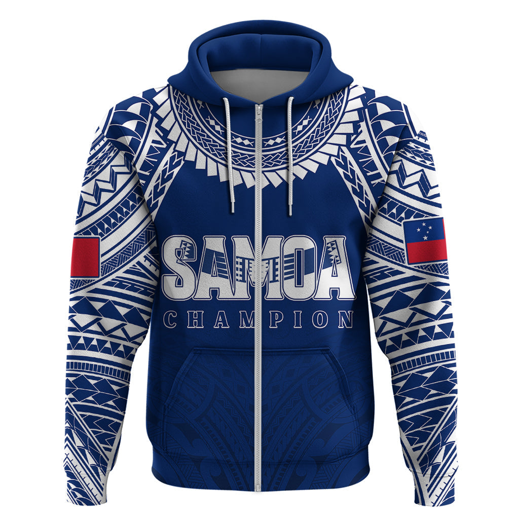 Personalised Samoa Rugby Hoodie WC 2023 Champions LT7