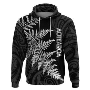 Personalised New Zealand Rugby Hoodie World Cup 2023 Silver Fern Champions LT7