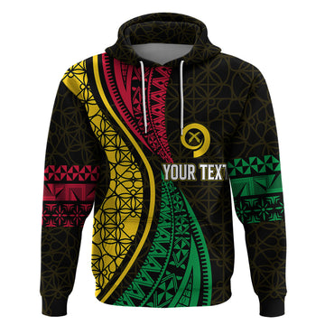 Personalised Vanuatu Hoodie Melanesian Sand Drawing Mixed - Ni Van and Proud LT7