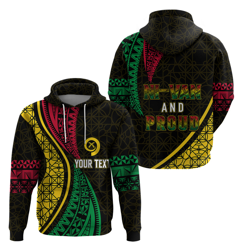Personalised Vanuatu Hoodie Melanesian Sand Drawing Mixed - Ni Van and Proud LT7