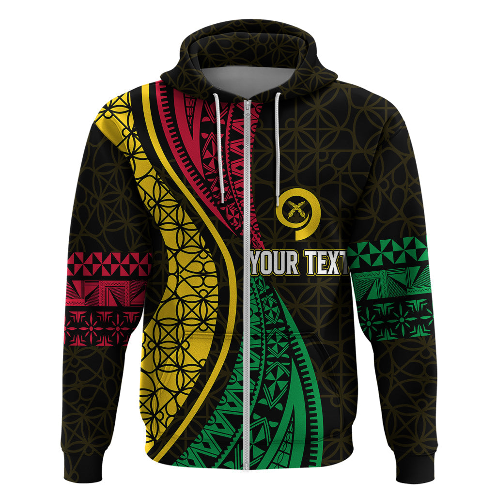 Personalised Vanuatu Hoodie Melanesian Sand Drawing Mixed - Ni Van and Proud LT7