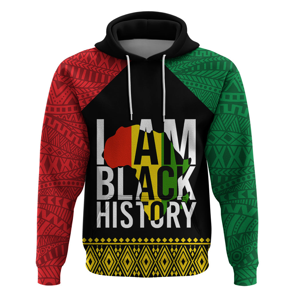 Juneteenth Hoodie Mix African Pattern I Am Black History LT7