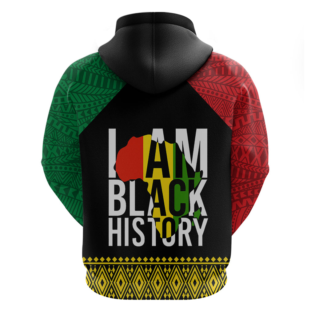 Juneteenth Hoodie Mix African Pattern I Am Black History LT7