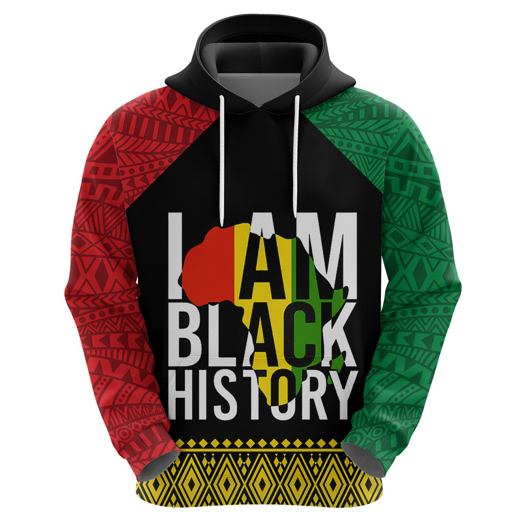 Juneteenth Hoodie Mix African Pattern I Am Black History LT7