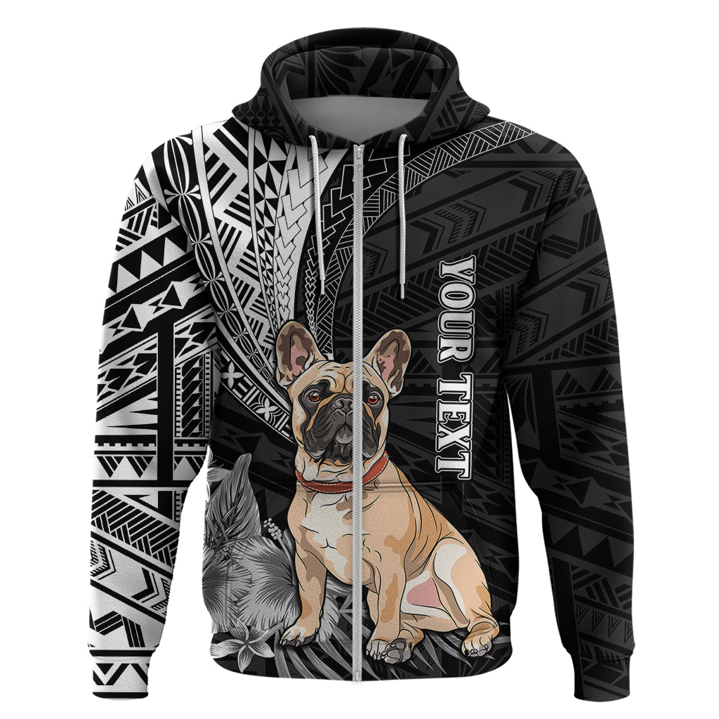 Personalised Polynesian Hoodie Bulldog With Polynesian Patterns LT7