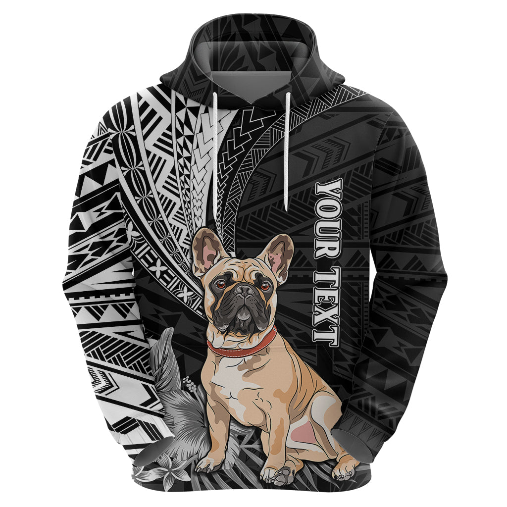 Personalised Polynesian Hoodie Bulldog With Polynesian Patterns LT7