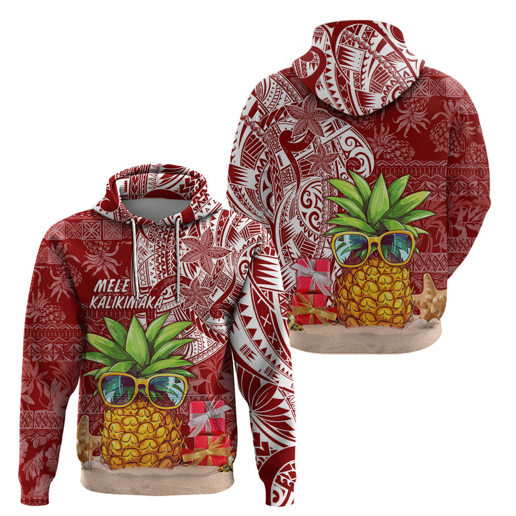Mele Kalikimaka Hawaii Christmas Hoodie Pineapple Party LT7
