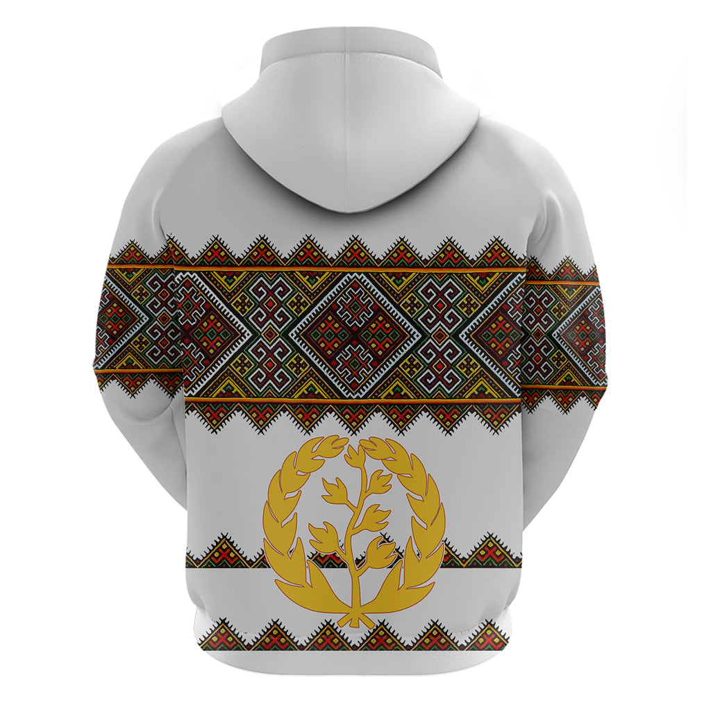 Eritrea Hoodie Tilet Mix Eritrean Cross White LT7