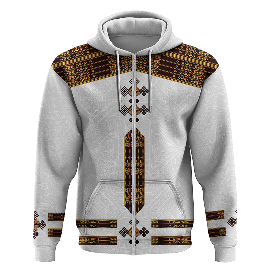 Eritrea Hoodie Tilet Habesha Style White LT7