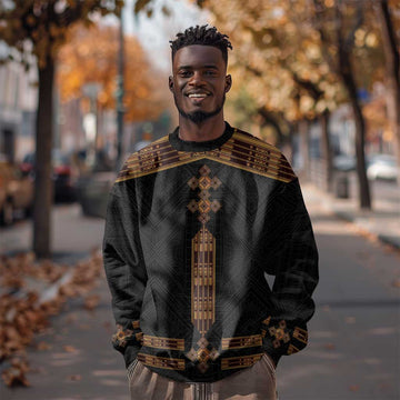 Eritrea Sweatshirt Tilet Habesha Style - Black LT7