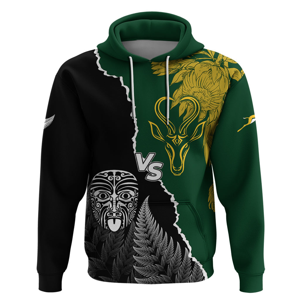 Personalised New Zealand Vs South Africa Rugby Hoodie Rivals Dynamics LT7