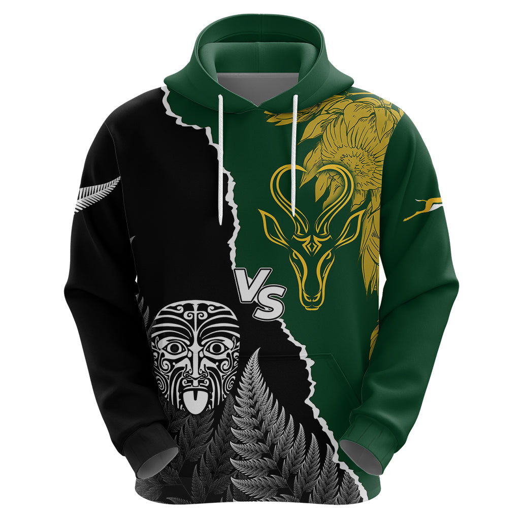 Personalised New Zealand Vs South Africa Rugby Hoodie Rivals Dynamics LT7