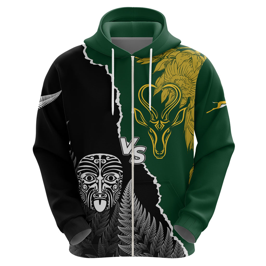 Personalised New Zealand Vs South Africa Rugby Hoodie Rivals Dynamics LT7