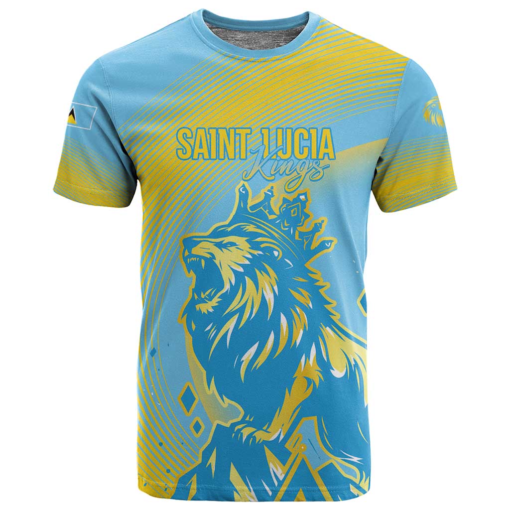 Saint Lucia Cricket Personalized T shirt The Roaring King LT7