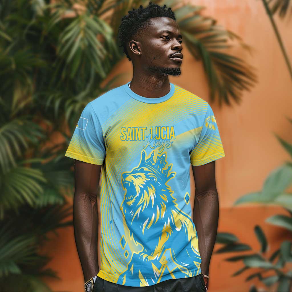 Saint Lucia Cricket Personalized T shirt The Roaring King LT7