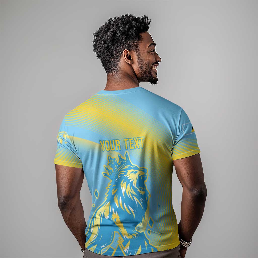 Saint Lucia Cricket Personalized T shirt The Roaring King LT7