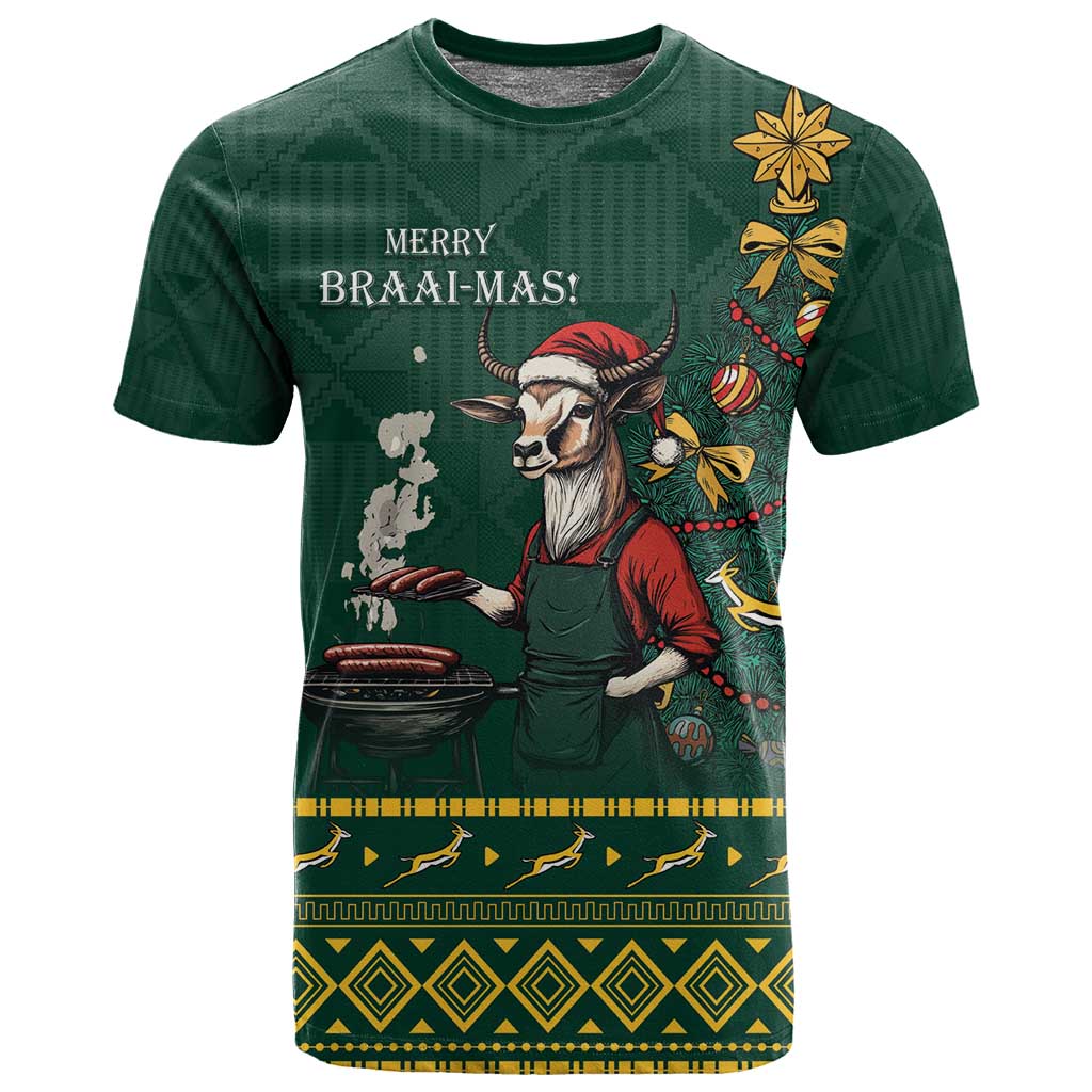 Personalised South Africa T shirt Springbok Christmas Braai LT7