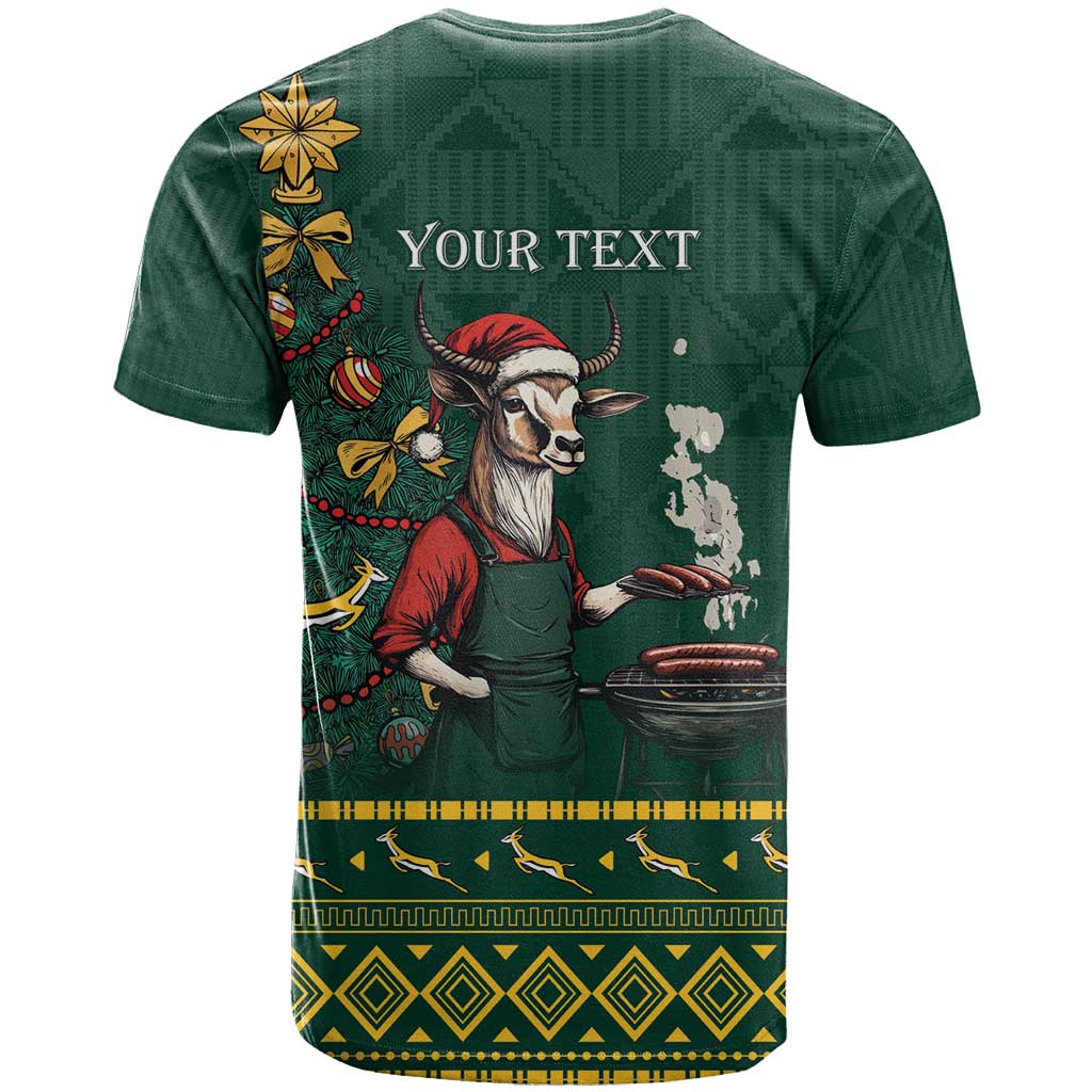 Personalised South Africa T shirt Springbok Christmas Braai LT7