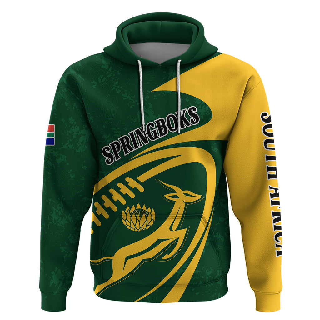 Personalised South Africa Rugby 2023 Hoodie Bokke Champions Sporty Dynamics LT7