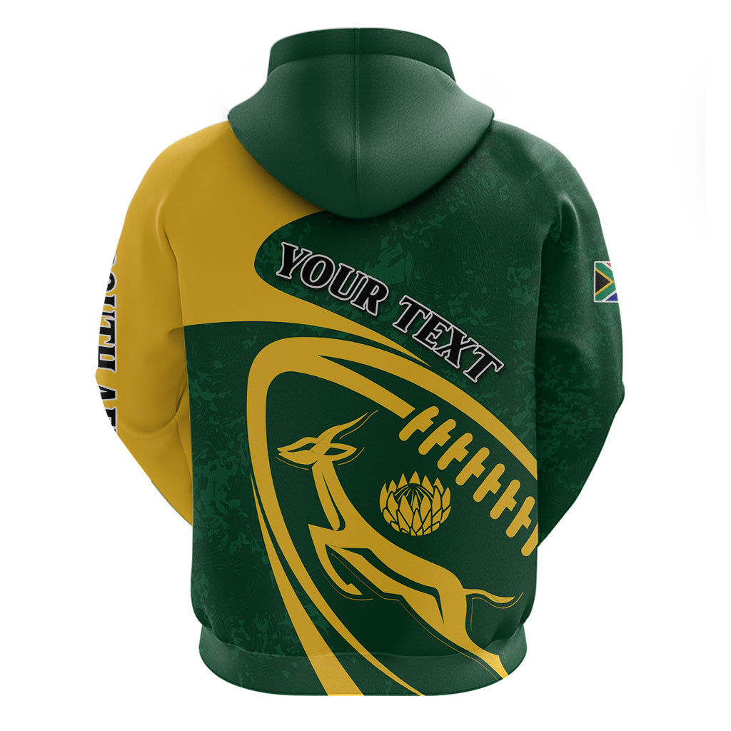 Personalised South Africa Rugby 2023 Hoodie Bokke Champions Sporty Dynamics LT7
