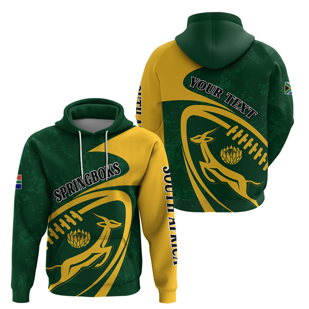 Personalised South Africa Rugby 2023 Hoodie Bokke Champions Sporty Dynamics LT7