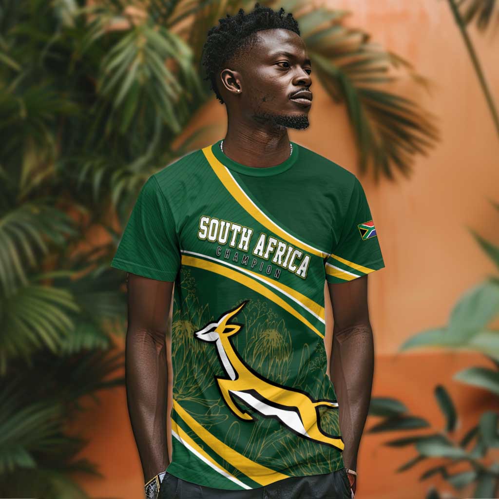 South Africa Rugby Personalized Bokke T shirt Springboks - Stronger Together LT7
