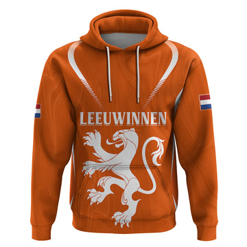 Personalised Netherlands Football Hoodie Lionesses World Cup 2023 LT7
