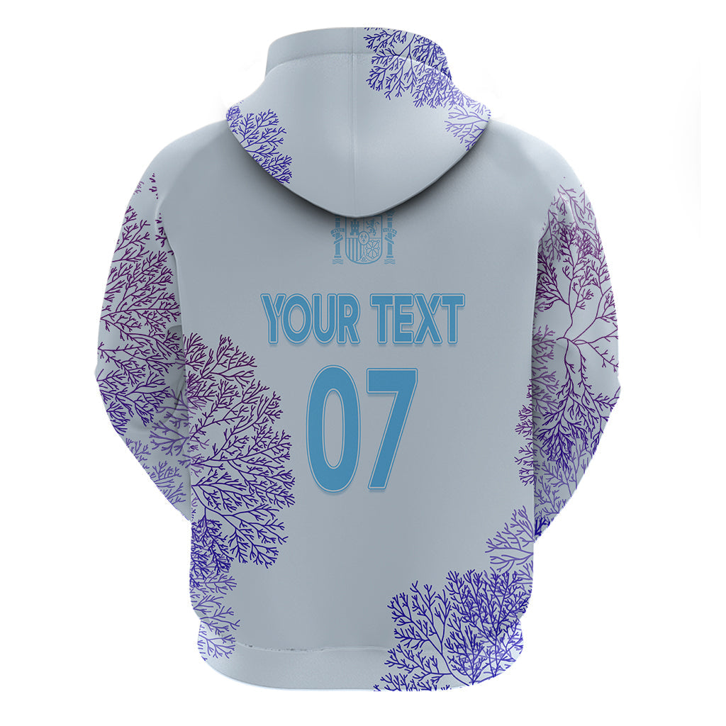 Personalised Spain Football Hoodie Coral Reef Jersey Replica Inspired LT7