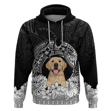 Personalised Dog Hoodie Golden Retriever With Polynesian Tapa Arch LT7