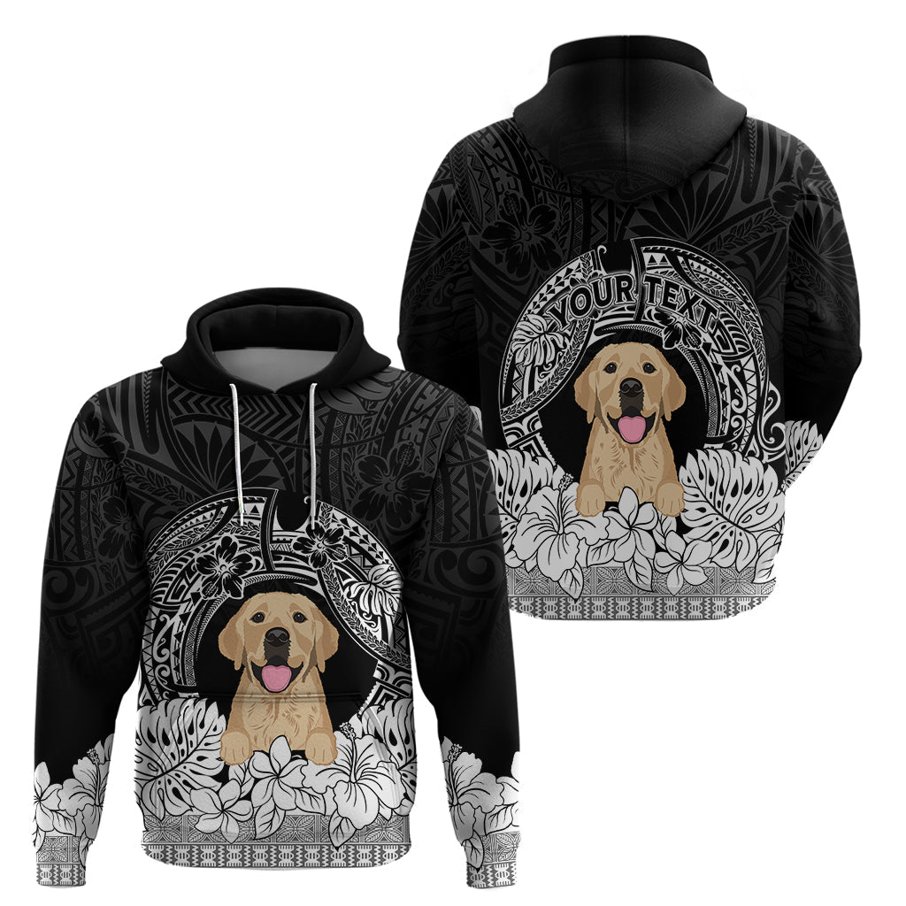 Personalised Dog Hoodie Golden Retriever With Polynesian Tapa Arch LT7