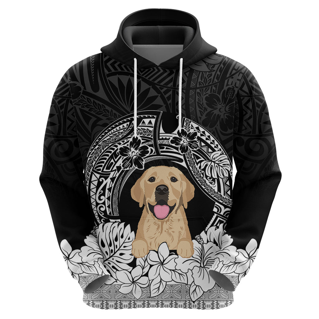 Personalised Dog Hoodie Golden Retriever With Polynesian Tapa Arch LT7
