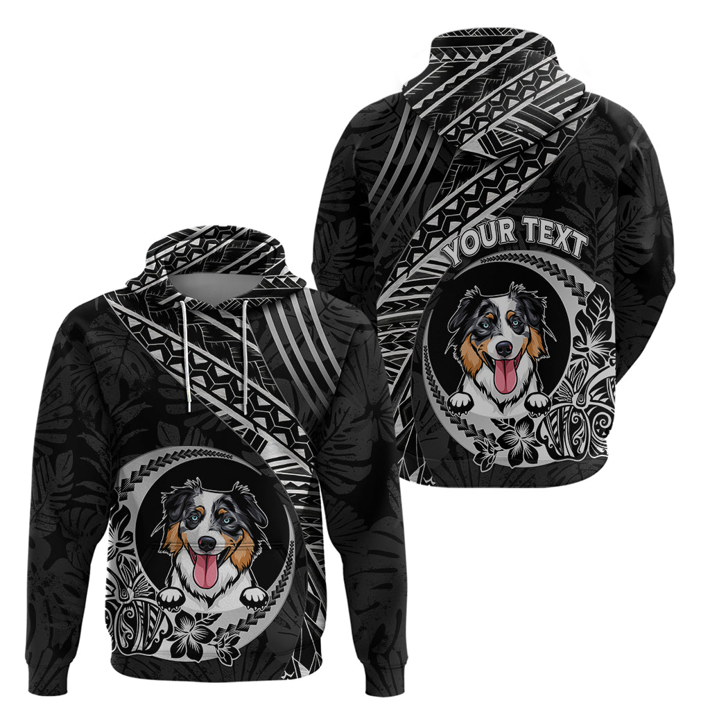 Personalised Polynesian Dog Hoodie With Australian Shepherd - Crescent Style LT7