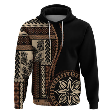 Samoa Siapo Motif Hoodie Classic Style - Black Ver02 LT7