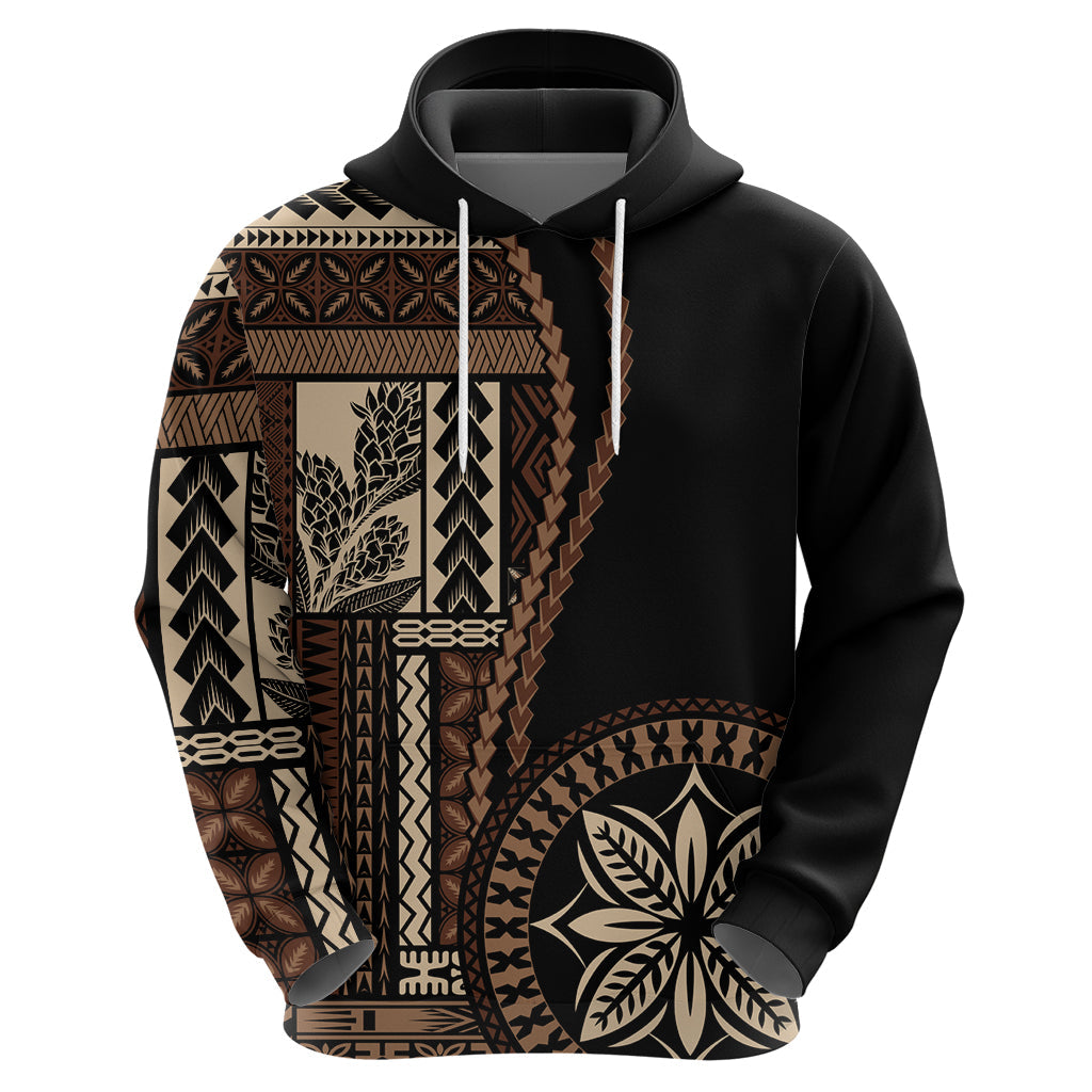 Samoa Siapo Motif Hoodie Classic Style - Black Ver02 LT7